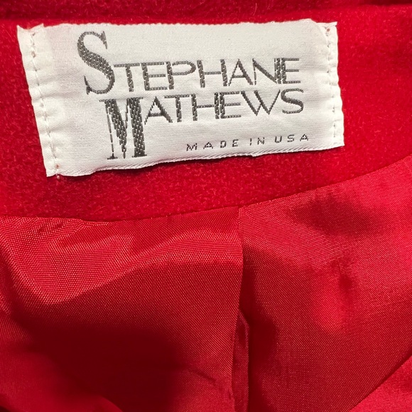 Long Red Wool Coat - Picture 6 of 7